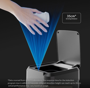 Cubo de Basura Inteligente Yawhei JU01 Negro con Sensor de Reemplazo Automático de Bolsas, Gran Capacidad, para Sala de Estar, Baño y Dormitorio - Artículos para el Hogar Inteligente - Product Image 4