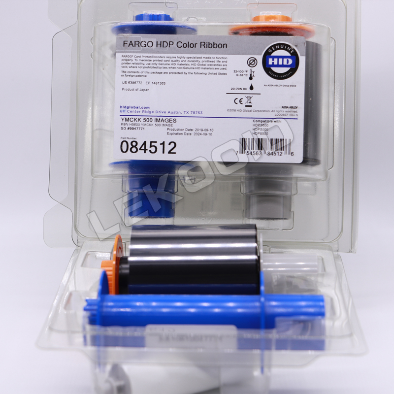 Fargo 84512 Ymckk Color Ribbon - 500 Prints for HDP5600