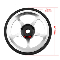 Roue facile de vélo pliant pour Brompton alliage d'aluminium CNC Easywheel ultra-léger roulement scellé roues pousseuses pièces de cyclisme
