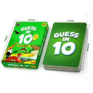 Animal Planet Card Guess in 10 Game of Smart Questions General Knowledge for Kids Adults and Families Puzzle Toys Children Gift