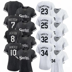 Maillots de <span class=keywords><strong>baseball</strong></span> domicile blancs Chicago 2025 – Tenues personnalisées brodées avec logos, respirantes et anti-bactériennes - Product Image 1