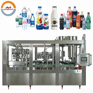 Automatic water cola bottle filling machine auto carbonated soda soft drink pepsi cola bottling plant packaging line machinery