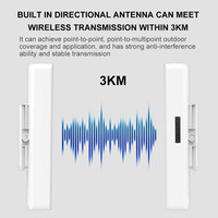 Puente Inalámbrico para Exteriores de 5.8G y 900Mbps, CPE Gigabit de Largo Alcance de 3KM, Antena de Alta Ganancia de 14dBi, Puente WiFi Punto a Punto WB5890GW