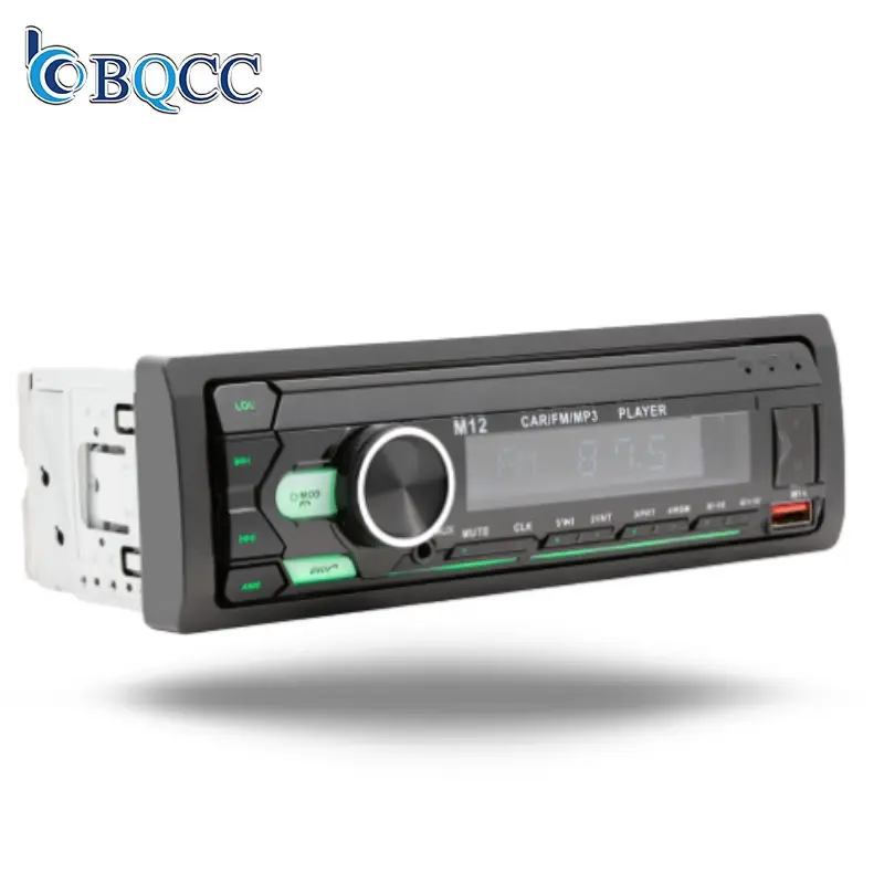 BQCC 12V 1 DIN universel voiture MP3 Radio stéréo Autoradio lecteur MP3 Bluetooth récepteur FM SD USB assistance vocale voiture Audio M12