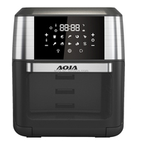 Four à convection et friteuse à air chaud AOJA 12L 1800W avec écran LCD, fonctions de cuisson, rôtissage et friture, sans huile, garantie 1 an