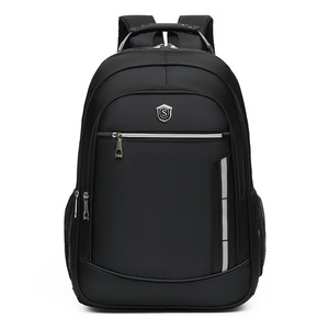 Casual Laptop <b>Backpack</b> <b>Men</b> Simple Business Fashion Travel Pack <b>Waterproof</b> Oxford Geometric Zipper Pack - Product Image 1