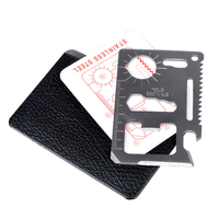 Couteau multifonctionnel pour carte de crédit Outil de survie en plein air Carte sabre pour le camping, la randonnée et les voyages Équipement d'urgence de poche
