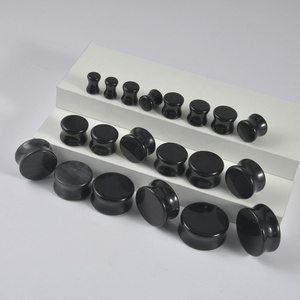 Expansor de Oreja de Piedra Natural de <span class=keywords><strong>6</strong></span>-25 mm, Doble Abertura Plana, Opal, Amatista, Obsidiana, para Boda o Compromiso, Venta al Por Mayor - Product Image 2