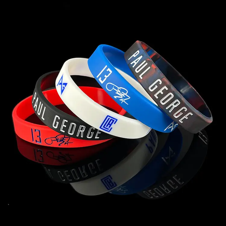 wristbands with logo custom engraved debossed logo bangle mixed Colors adjustable cheap customized silicone wristbands bracelets