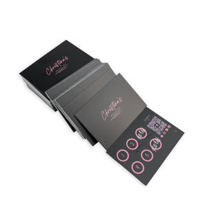 Tarjeta de Agradecimiento Premium con Grabado en Relieve - Tarjetas Negras con Lámina Rosa para Apreciación al Cliente con Marca - Product Image 6