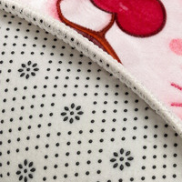 Tapis de bain personnalisé Hello Kitty, dessin animé, antidérapant, absorbant, avec support en mousse à mémoire de forme, facile à nettoyer, forme de vague, tapis de sol pour salle de bain