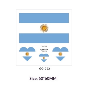 สติกเกอร์สักลายธงชาติแบบชั่วคราวลายพิมพ์น้ำ สำหรับกีฬา งานปาร์ตี้ แฟนคลับ ปี 2026 ข้ามพรมแดน - Product Image 3
