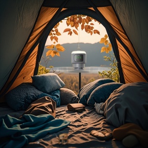 Ventilateur de plafond intelligent en plastique 12000 mAh alimenté par USB avec lumière, portable et détachable pour le camping – Vente directe usine - Product Image 5