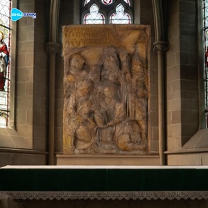 Escultura de Relieve de Pared de Bronce Antiguo Religioso con Ángeles, <span class=keywords><strong>Santos</strong></span> y Leones, Arte de Bajorrelieve Arquitectónico <span class=keywords><strong>para</strong></span> Iglesia - Product Image 6