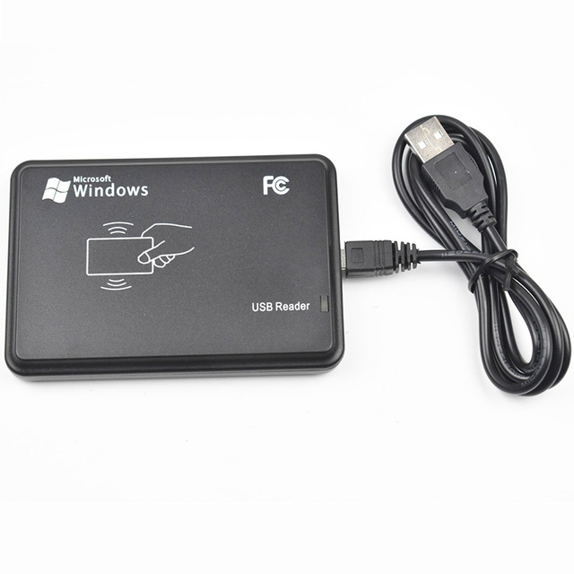 Contactless NFC 13.56MHz USB ISO14443A for Classic Smart Card Reader with ABS Material and up to 8cm Reading Distance
