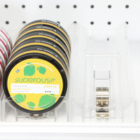 Présentoir métallique pour sachets de nicotine et boîtes aromatisées, pour magasins de détail et supérettes, avec poussoir pour étagère de snus