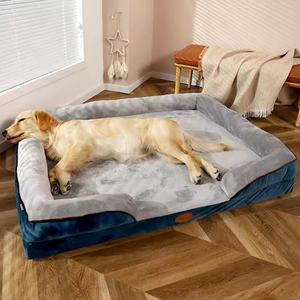 Sofá cama extragrande ecológico personalizado para perros, cama ortopédica impermeable de espuma viscoelástica para mascotas para perros grandes y gatos - Product Image 1