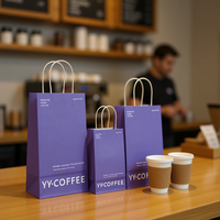 Sacs cadeaux en papier biodégradables écologiques à fond plat, qualité alimentaire, avec logo numérique, luxe, 150 g/m², vente en gros et au détail à prix abordable