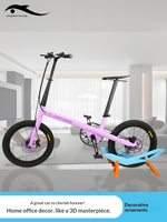 Vélo pliant de loisirs urbain à 7 vitesses avec cadre rigide en fibre de carbone Light Shark Technology 20 pouces