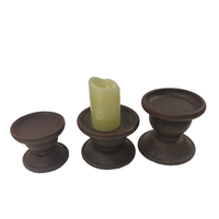 Handmade White Resin Candlestick <strong>Set</strong> of 3 Unique Table Lamp with Taper Candles Romantic Birthday <strong>Dinner</strong> Home Decor