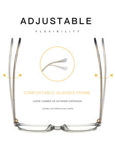 Cr39 retro máy tính Gọng kính khung vàng đỏ cam chống ánh sáng màu xanh Chặn kính cho nam giới phụ nữ thời trang in quang - Product Image 3