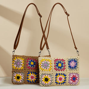 Bolso de Hombro de Paja Novedad 2025, Bolso de Hombro Chic, Bolso de Mano, Correa de Hombro Intercambiable Hecha <span class=keywords><strong>a</strong></span> Mano - Product Image 1