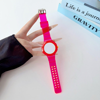BEEFLYPOWER Kit de modification de bracelet de montre en silicone transparent couleur bonbon personnalisé, bracelet monobloc en TPU pour Royal Pop SW