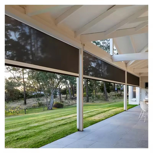 मोटरराइज्ड ज़िप ट्रैक रोलर वाटरप्रूफ विंडो बाहरी अंधा पैटियो स्क्रीन रिट्रेटेबल इलेक्ट्रिक गैरेज ज़िप स्क्रीन आउटडोर अंधा - Product Image 4