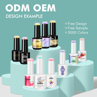 Vernis à ongles gel UV soak-off à marque privée 15ml, 10000 couleurs, écologique, non toxique, longue tenue, pour nail art