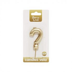 Bougies d'anniversaire dorées de 6 cm par Party for Elegant and Luxurious, fabriquées en Chine pour les célébrations - Product Image 1