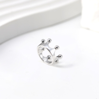 Bague en argent sterling S925 James Avery, modèle Princesse Couronne, Bague Mariposa