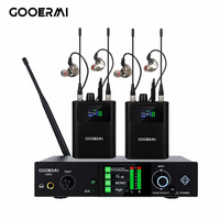 Système de monitoring intra-auriculaire sans fil stéréo GOOERAI LM600 UHF True Diversity avec 2 récepteurs Bodypack, écran TFT pour duo