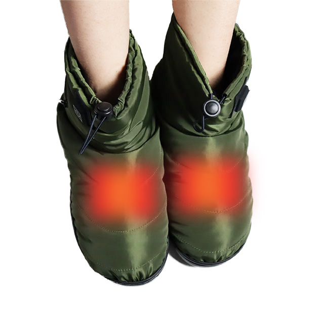 Зимние перезаряжаемой аккумуляторной батареи безопасности обувь с электрическим подогревом 3 уровня контроля температуры передвижной батареи; Шлёпанцы для женщин