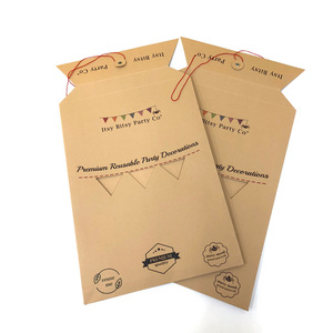 Enveloppes postales rigides en kraft personnalisées, imprimées, plates, pour envois express, enveloppes en <span class=keywords><strong>carton</strong></span> extensibles, enveloppes à bouton pour Cl - Product Image 3