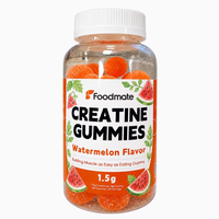 Gommes de créatine 99% pure pour hommes et femmes, croissance musculaire, forme de dessin animé, multicolores, sucrées, bouteille de 360g, emballage en vrac
