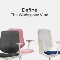 Chaise de bureau ergonomique moderne en tissu maillé, confortable, rose, pour la maison, le bureau, les réunions, les études, avec réglage, OEM ODM