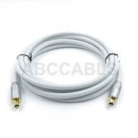 Câble audio optique Toslink tressé en nylon blanc de 6,0 mm, cordon en fibre optique PMMA POF mâle-mâle de 1,0 mm avec coque de connecteur en alliage d'aluminium