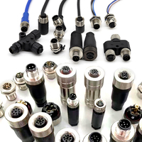 Cable de moldeado m12 para carga eléctrica, conector de 8 pines, adaptador y conectores moldeados