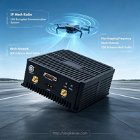 Radio de Malla Aérea SDR Cofdm, Sistema de Comunicación Segura de 80W, Frecuencia Saltante FHSS, Controlador de Vuelo para UAV