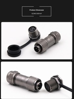 Connecteur étanche IP67 pour LED et capteurs extérieurs, ensemble de prises circulaires d'aviation Weipu ST1210 ST1213 2-9 broches en alliage de zinc