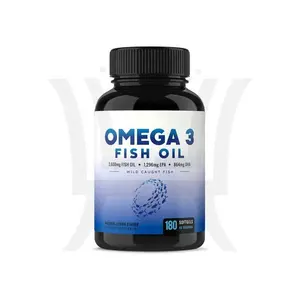 Omega 3 Fish Oil High EPA 1200mg DHA 900mg Triple Strength Burpless Softgels CUSTOMIZED OEM ODM