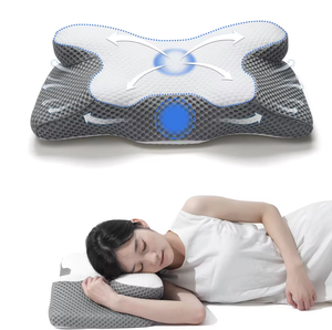 Almohada Cervical Inodora para Aliviar el Dolor de Cuello, Espuma Viscoelástica Ortopédica Ergonómica, Lavable, para Todos los Tipos de Dormir - Product Image 1
