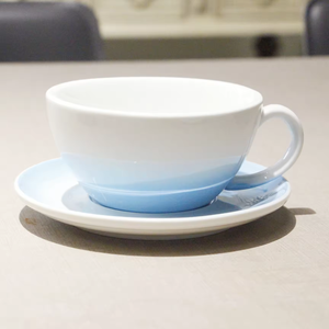 Tazza di caffè in ceramica e piattino <span class=keywords><strong>Latte</strong></span> tazza stile semplice Logo di colore personalizzato 300 <span class=keywords><strong>ml</strong></span> per la caffetteria alimentare - Product Image 2