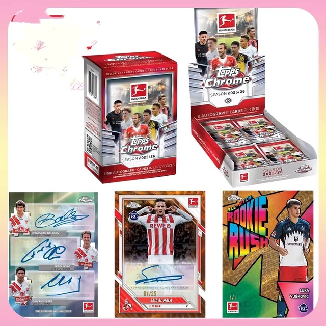 Original 2025-26 Bundesliga - Hobby/Value Series Collectible Blind Box Football Star Card Collection Toy Boy Gift