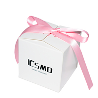 Petite entreprise acceptant les commandes de fabricants chinois, boîte carrée en carton, emballage, logo personnalisé disponible, boîte à bonbons blanche personnalisée pour les fêtes