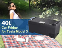 Réfrigérateur portable pour voiture Tsunami 40L 12V 24V, glacière électrique, congélateur de camping, grande capacité, réfrigérateur Tesla 3XY