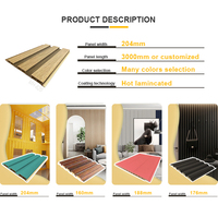 Paneles de Techo de Madera WPC Ecológicos a Precio de Fábrica, Diseños de Techo Ignífugos, Paneles de Techo Suspendidos de PVC con Sistema de Enclavamiento Tipo T y G