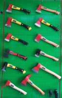 Hache forgée A613 avec manche en bois, hache de bûcheron en acier au carbone forgé à long manche pour fendre du bois de chauffage et abattre des arbres