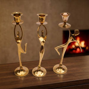 Candelabro de Latón con Figura de Dama Bailando, Duradero y Elegante, para Fiestas, Bodas, Aniversarios, Navidad, Decoración del Hogar, Caja de Regalo Hecha a Mano - Product Image 3