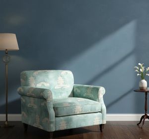 Tissu d'ameublement décoratif imprimé Aqua Toile pour jardin, vendu au mètre, textile botanique panoramique de qualité supérieure pour ameublement - Product Image 3